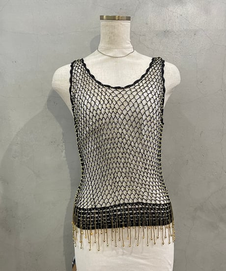 Beads×Crochet Tank Top BKGD