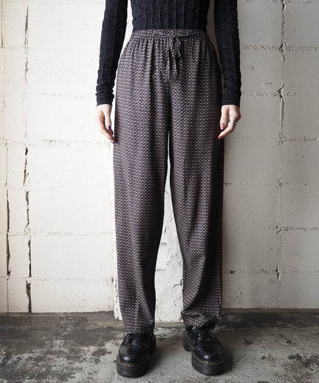 Small Pattern Easy Pants BKBR