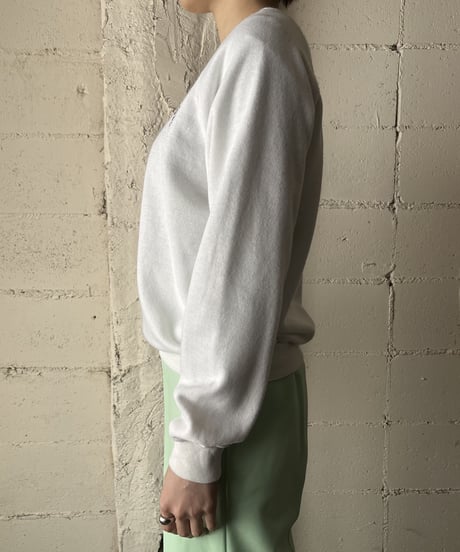 Raglan Sleeve Embrem Sweat WH