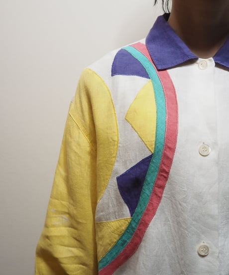 Patchwork Linen Shirt WHPUR