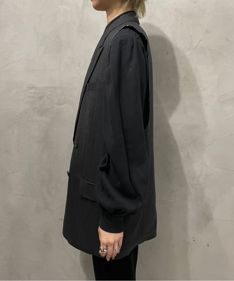 Remake Stripe Jacket Vest GRPUR