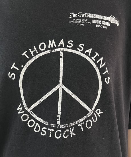 Peace Mark Printi T Shirt BKWH