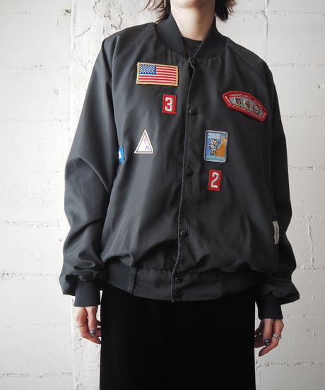 REMAKE Patch Design Snap Button Jacket BK