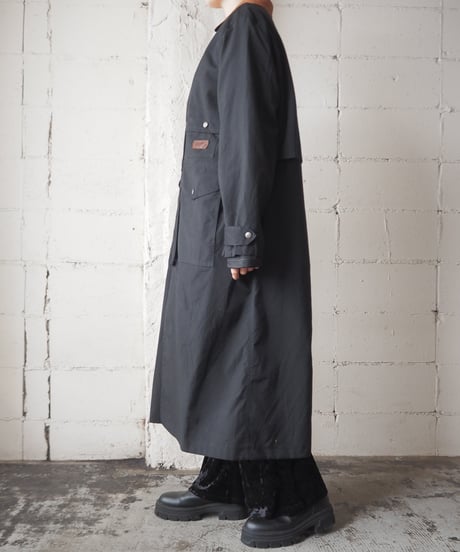 LAUREN Leather Collar Riding Coat BKBR