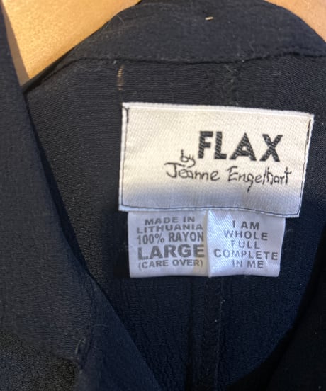 FLAX by Jeanne Engelhart Open Collar Rayon Short Sleeve Shirt DNV