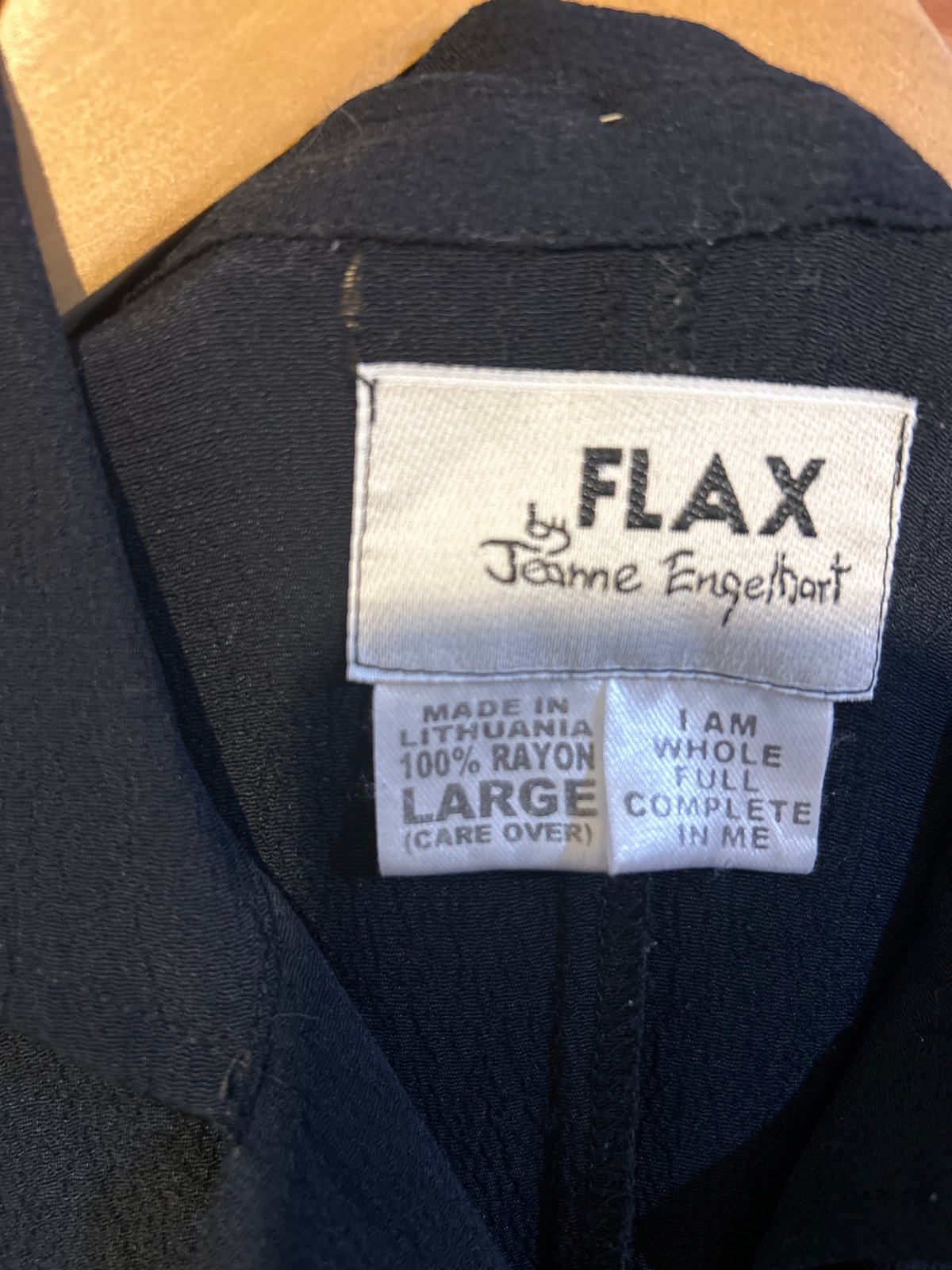 FLAX by Jeanne Engelhart Open Collar Rayon Shor
