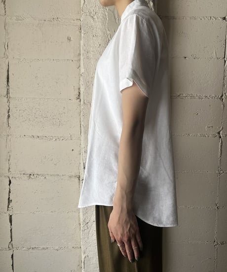 Stand Collar Fly Front Shirt WH