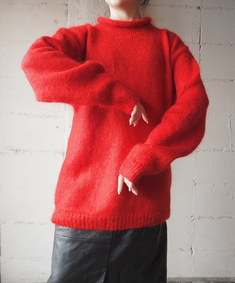 Roll Neck Mohair Mix Knit RE