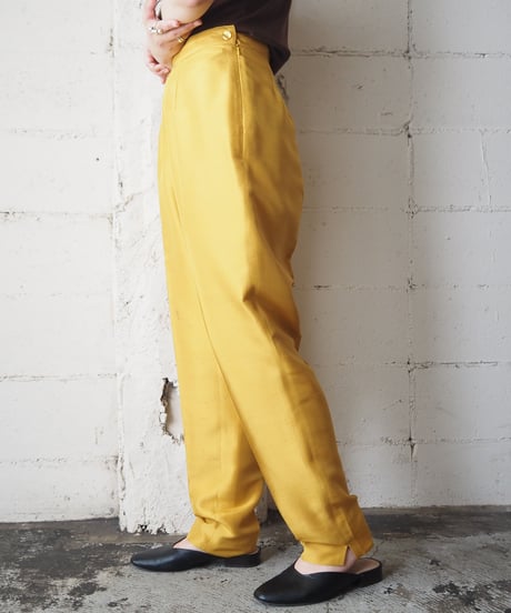 Silk Satin Center Pressed Pants YE