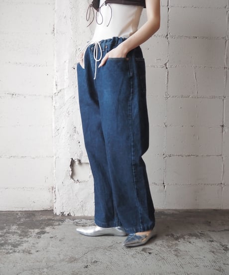 Remake Levi's505 Waist Drawstring Denim NV