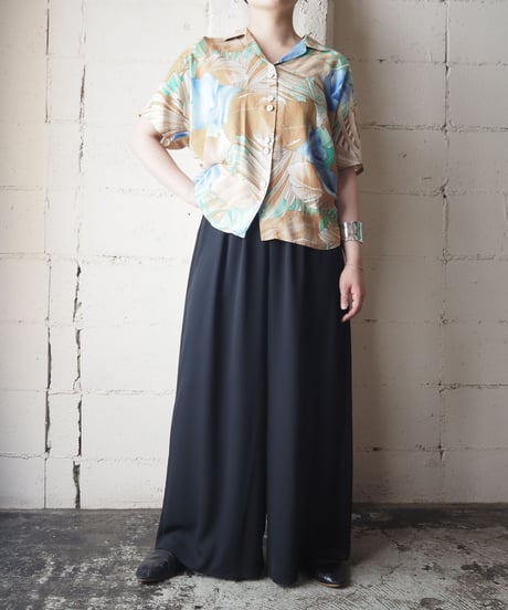 Botanical Leaf Open Collar Shirt BEBL