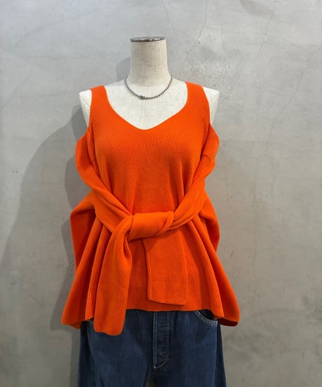 MM6 Maison Margiela Off Shoulder Rib Knit OR