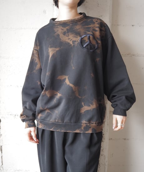 Acne Studios Peace Symbol Bleach Sweat BKBR