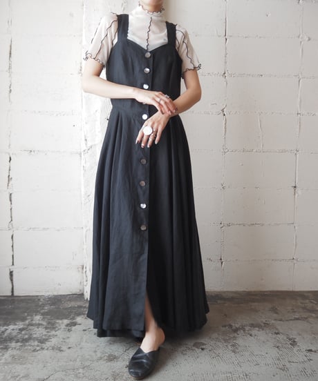 MaxMara Linen ApronDress BK