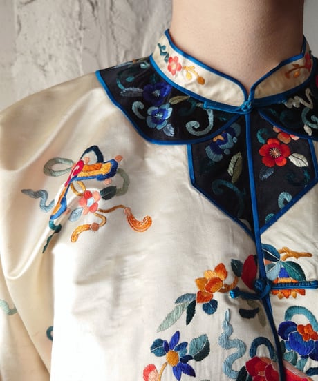 Vintage Embroidery China Shirt IVBK