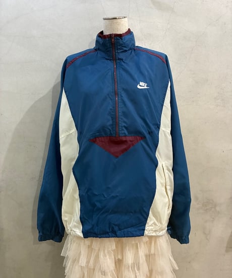 90's NIKE Tricolor Nylon Pullover BLWHPUR