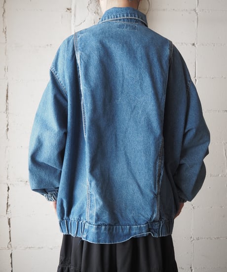 1980's Shawl Collar Design Denim Jacket BL