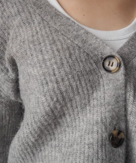 GANNI Vneck Short Cardigan LGR