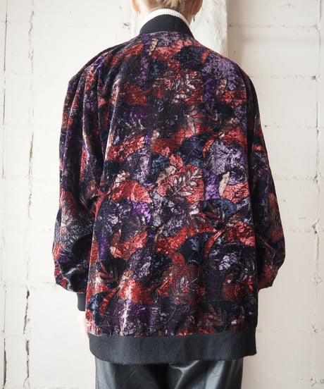 Leaf Pattern Velour Jacket REBK