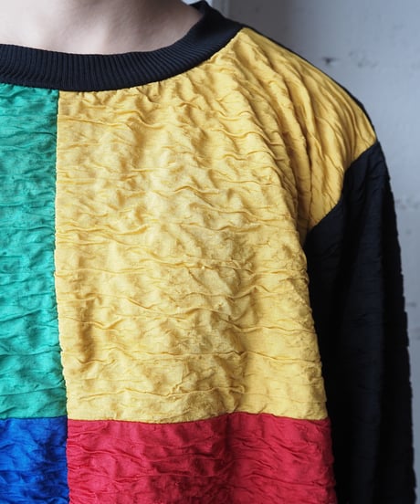 Multi Color Shirring Sweat BK