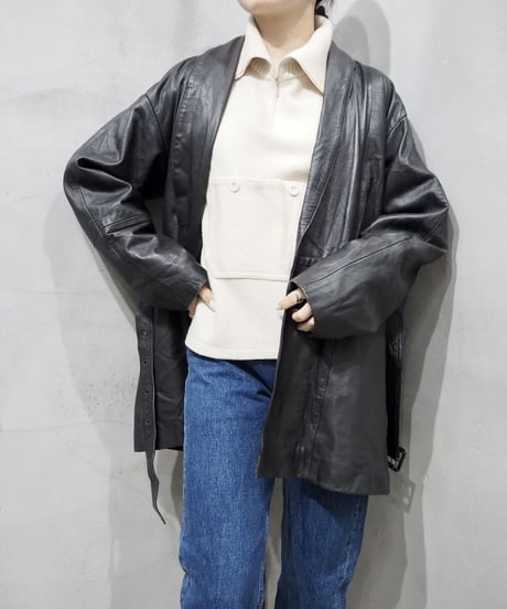 Leather Belt Jacket BK