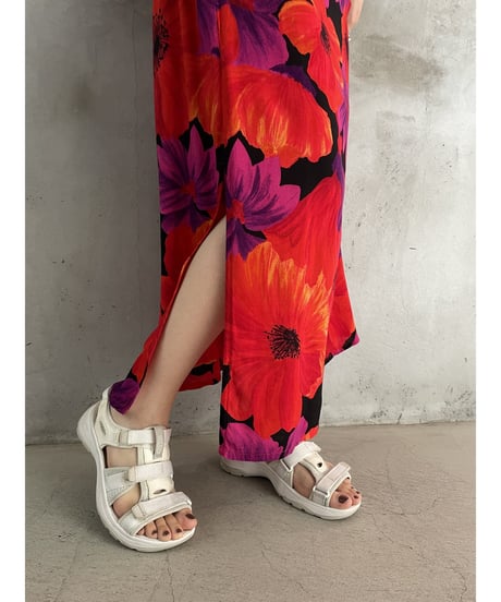 Flower Pattern Sleeveless Dress REBK
