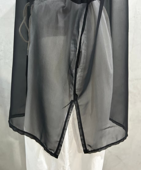 Short Sleeve Sheer Shirt BK