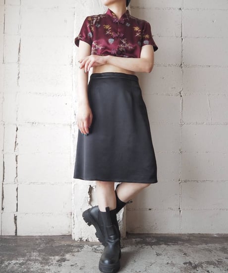 Cropped Short Sleeve China Shirt Wi