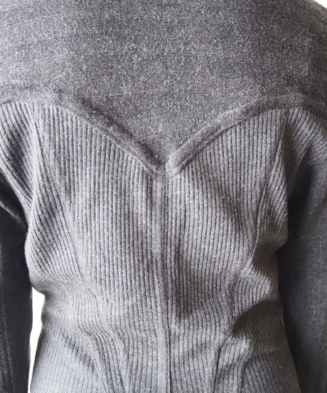 Many Button Rib Knit Dress GR