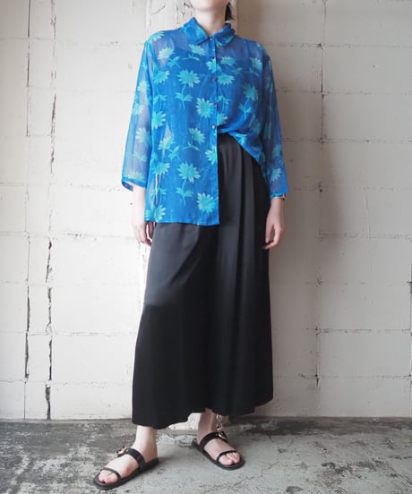 Sheer Floral Print Shirt BLLBL
