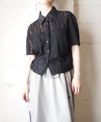VERSACE Lace Short Sleeve Shirt BK