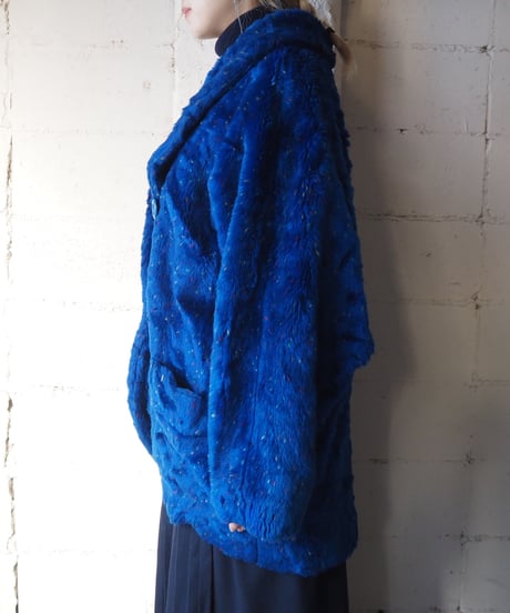 Mix Color Boa Coat BL