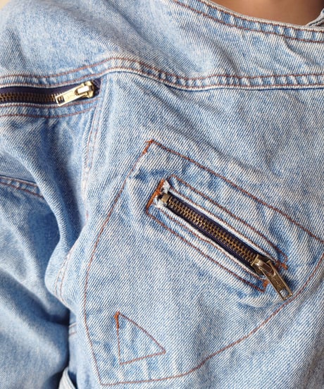 1980's Short Denim  Riders Jacket LBL