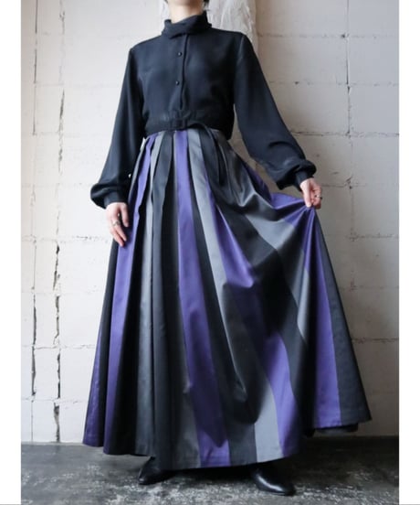 Vintage Stripe Satin Skirt PURGR