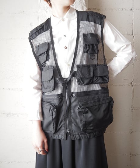Mesh Design Fishing Vest BK