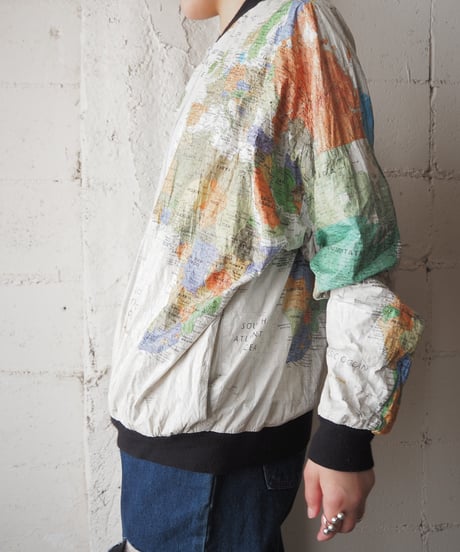 WORLD MAP TYVEK JACKET WH