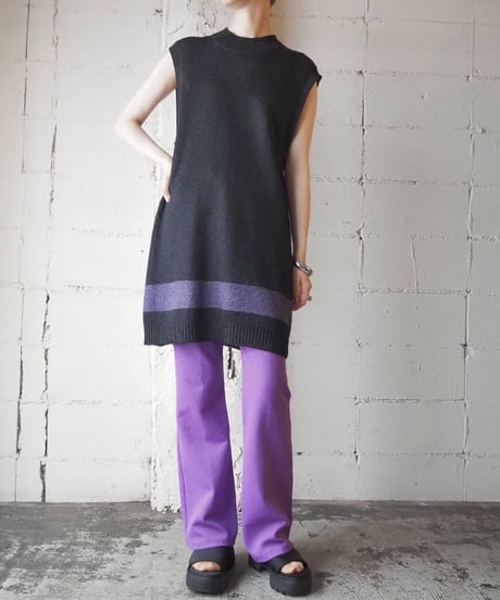 Calvin Klein Linen Knit Vest BK PUR