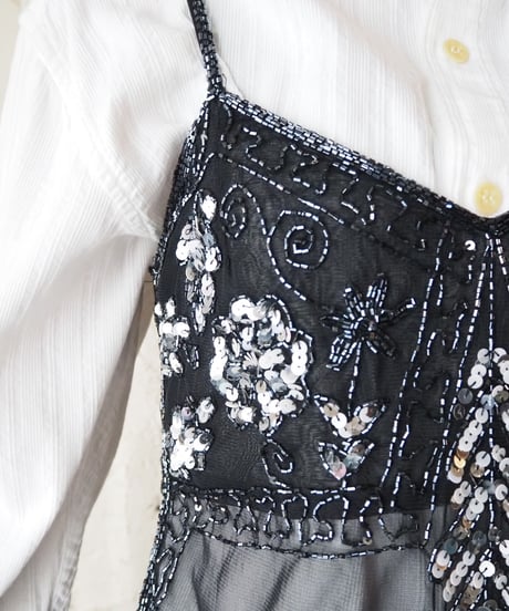 Sheer Sequin Camisole BK