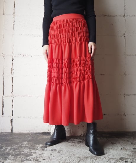 Shirring Design Skirt RE