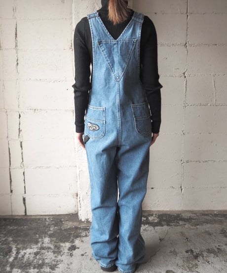 Lee Pipes Design Pocket Denim Overalls BL