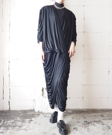 Gather Shiny Dress BK