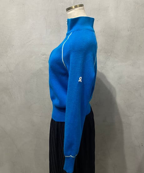 Half Zip Bicolor Knit BL