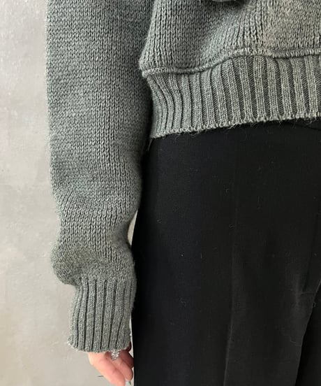 Remake Shoulder Fril Knit GR