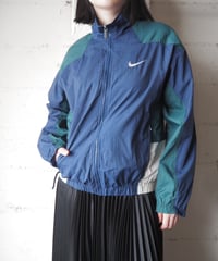 NIKE Tricolor Stand Collar Nylon Jacket NVWHGN