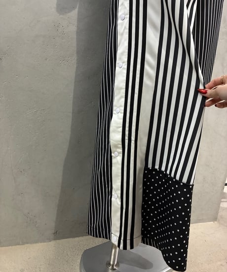 adidas Side Snap Stripe × Dot Track Pants BKWH