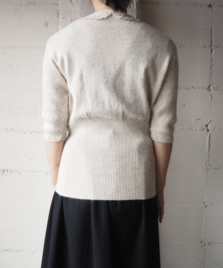 S/S Lace Collar Knit BE