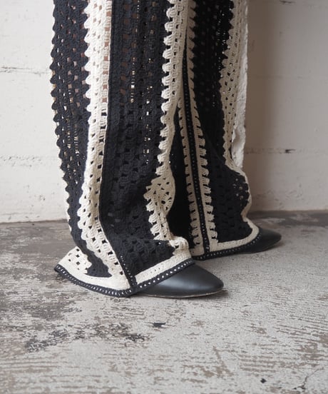 Crochet Stripe Pants BKIV