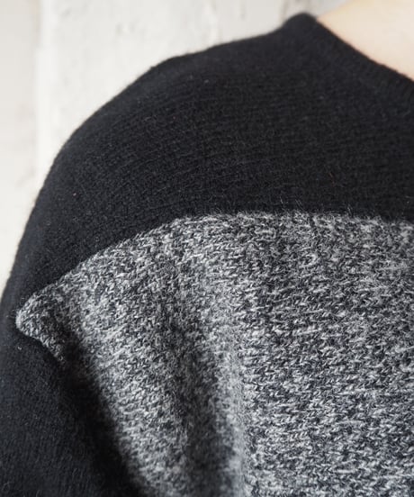 Monotone Panel Design Knit BKGR