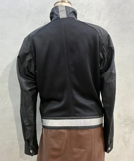 Belstaff Mesh Switching Stand Collar Jacket BK