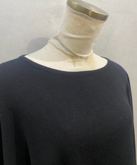 Dolman Sleeve Crew Neck Knit BK